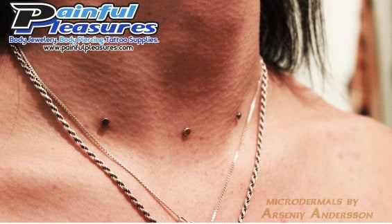Dermal Neck Piercings by Arseniy Andersson
