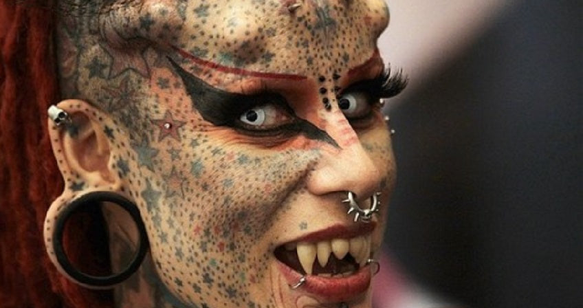 Woman With Extreme Facial Modifications The Psychology of Body Modification