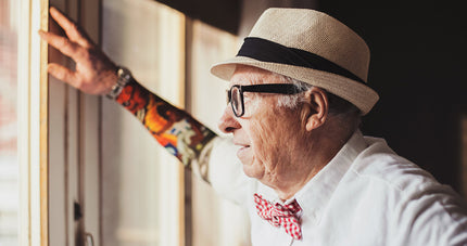 Senior citizen tattoo, old people tattoo