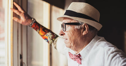Senior citizen tattoo, old people tattoo