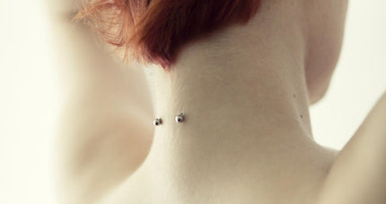 nape piercing, neck piercing, pierced nape