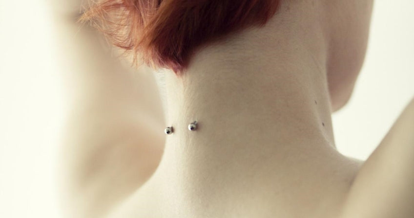 nape piercing, neck piercing, pierced nape Protect Your Neck: A Guide to Nape Piercings