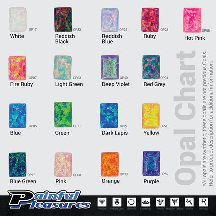 Opal Color Chart