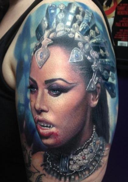 Queen of the Damned Tattoo by Paul Acker, Painful Pleasures-Sponsored Artist|We Carry Every One of the Best Tattoo Ink Brands on the Market Today, Including Formula 51 Tattoo Ink, Intenze Tattoo Ink, Eternal Ink, and More Differences Between Tattoo Ink Brands