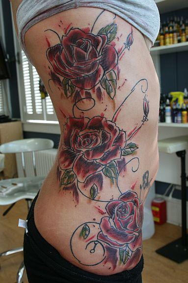 Rose Side Tattoo by Derek Entenmann|Inner Arm Tattoo by Derek Entenmann|Dan Henk's Head Tattoo Compliments of Nickbaxter.com