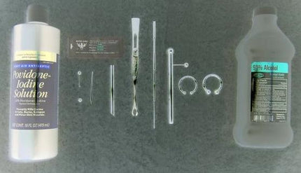 Setup a Sterile Field Containing All Sterile Tools, Medical Supplies &amp; Jewelry Before Performing a Piercing
