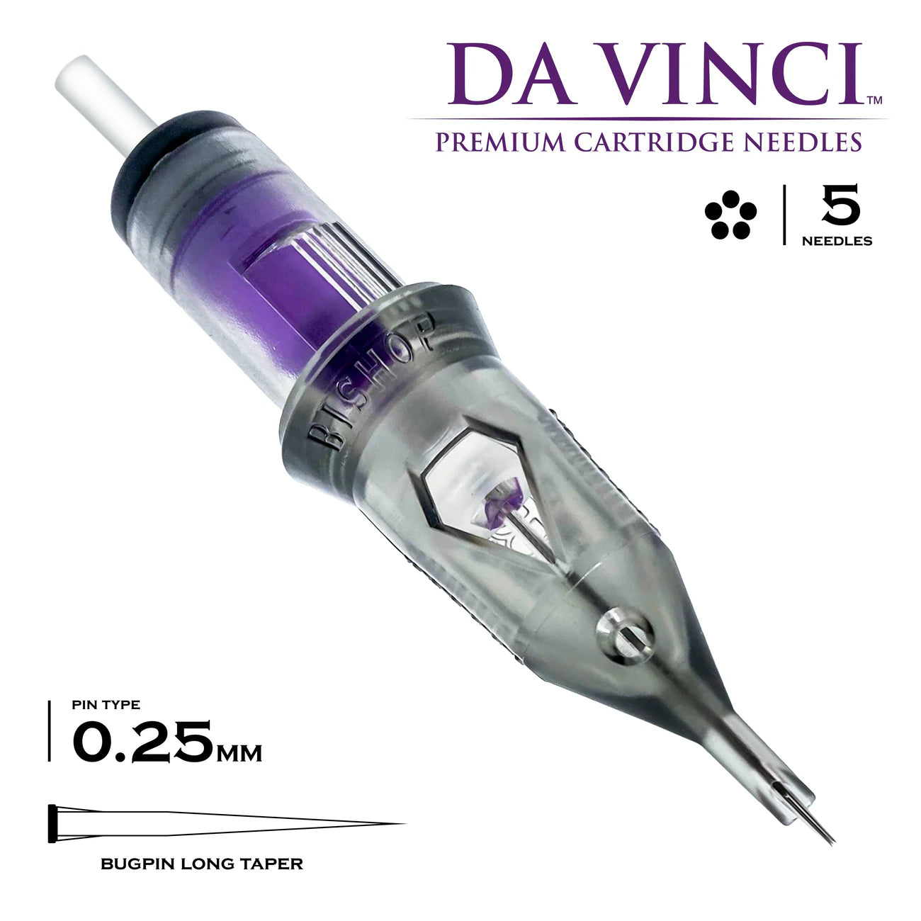 Bishop Da Vinci V2 Tattoo Cartridge Needles — Box of 20