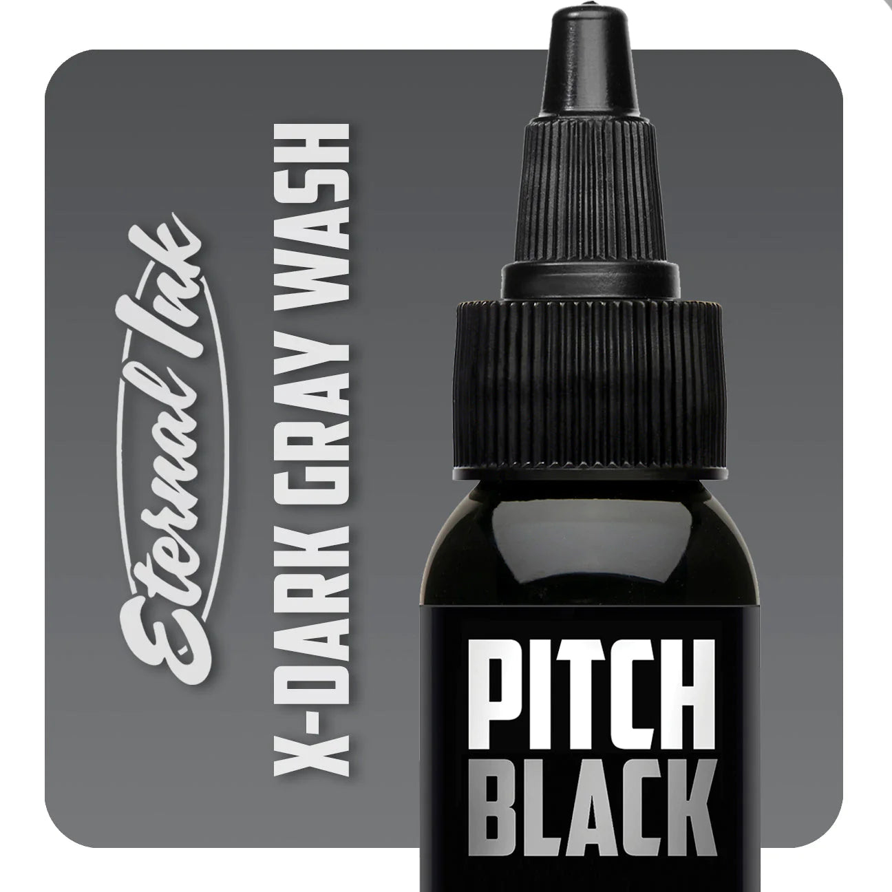 Pitch Black X-tra Dark Gray Wash — Eternal Ink — Pick Size