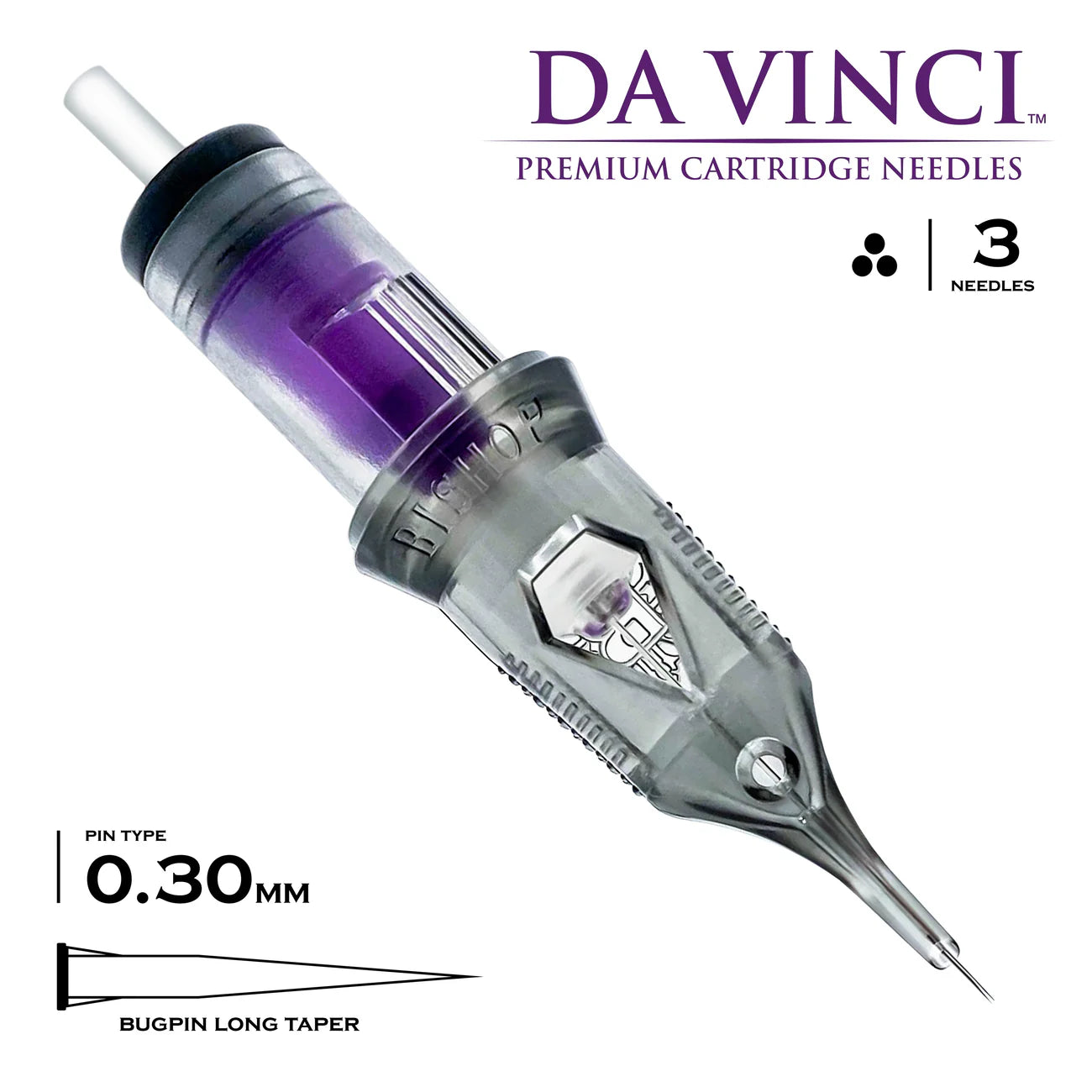 Bishop Da Vinci V2 Tattoo Cartridge Needles — Box of 20