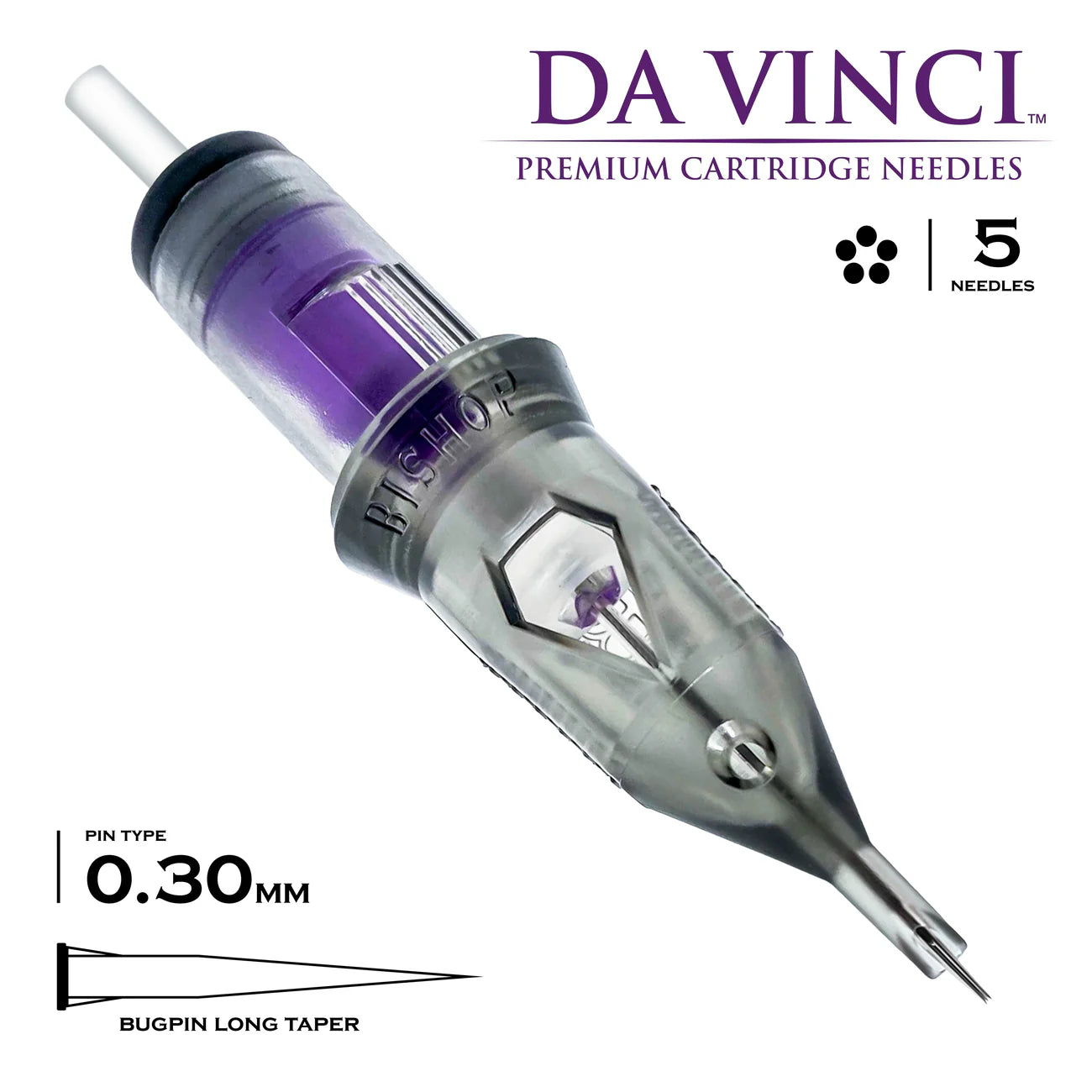 Bishop Da Vinci V2 Tattoo Cartridge Needles — Box of 20