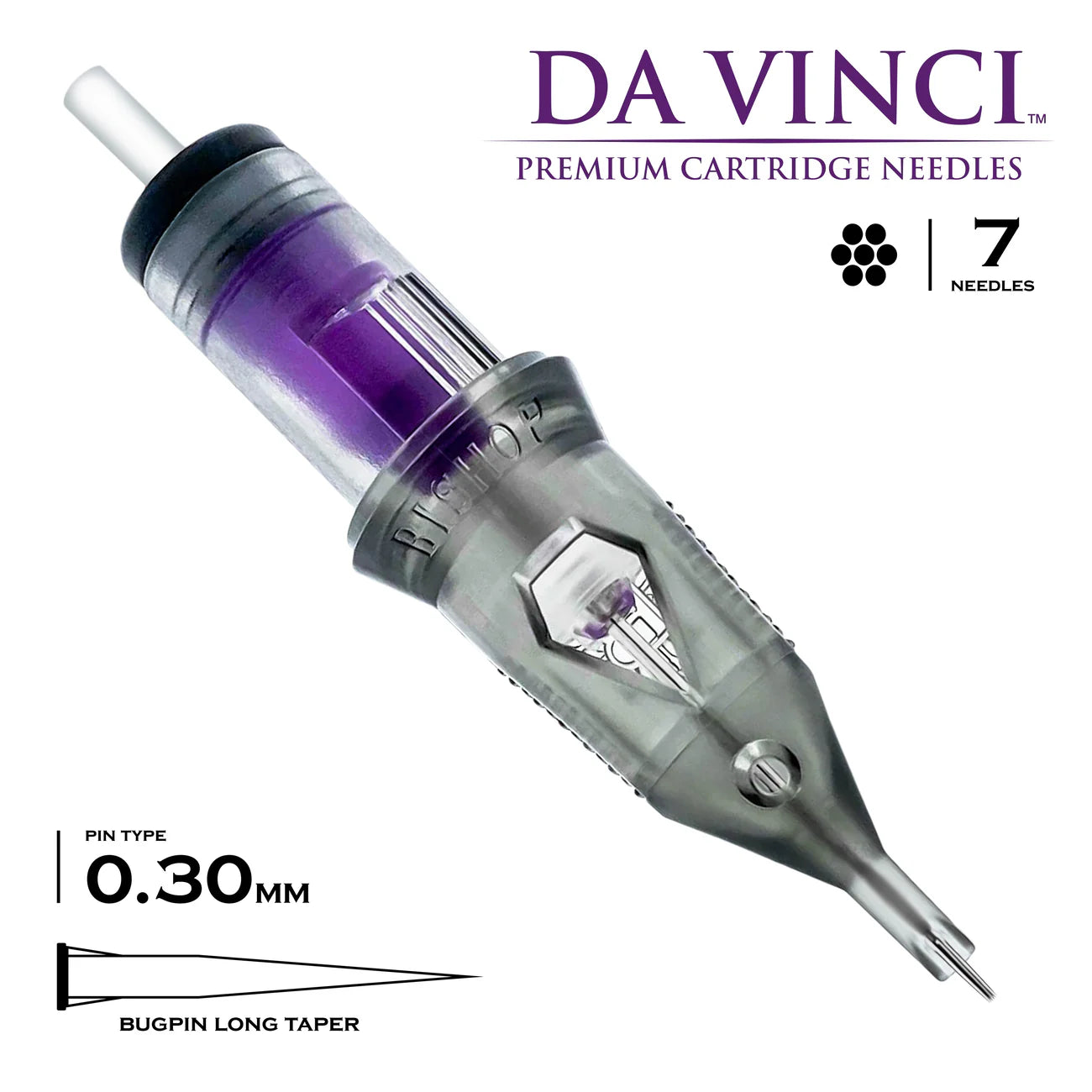 Bishop Da Vinci V2 Tattoo Cartridge Needles — Box of 20