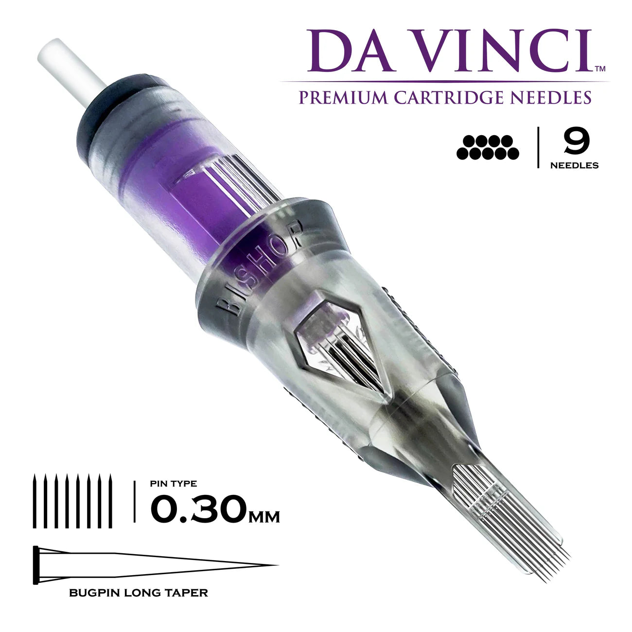 Bishop Da Vinci V2 Tattoo Cartridge Needles — Box of 20
