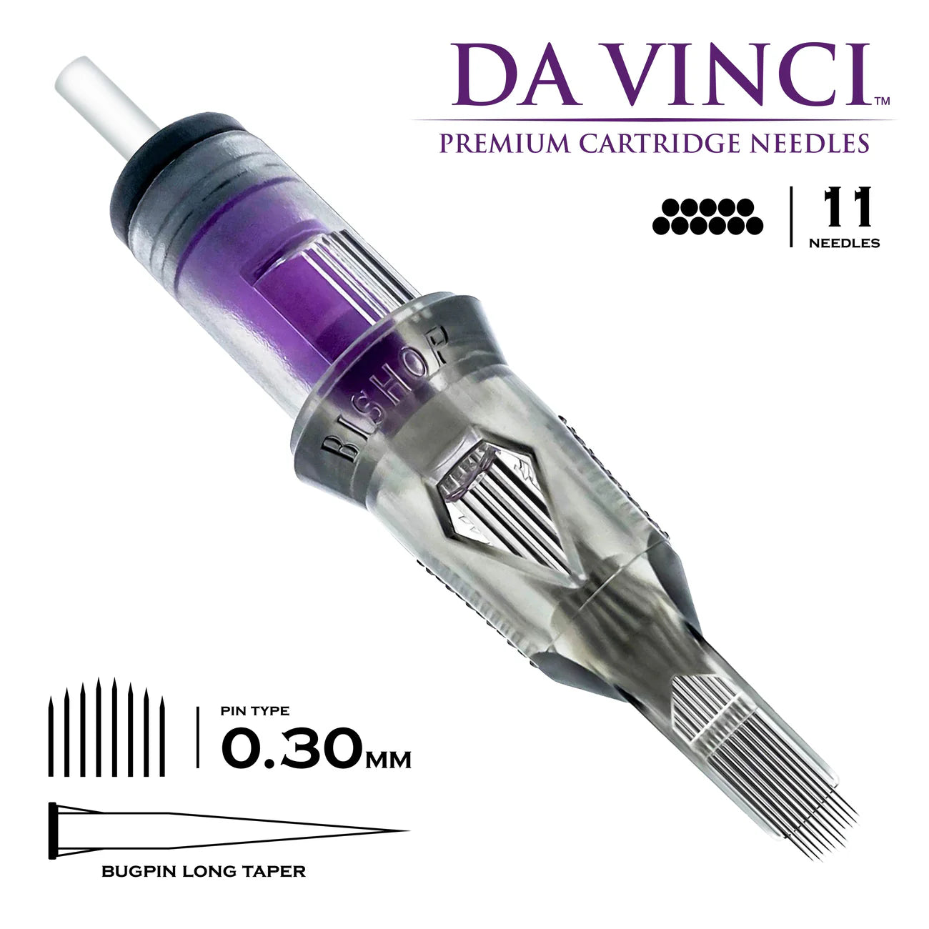 Bishop Da Vinci V2 Tattoo Cartridge Needles — Box of 20