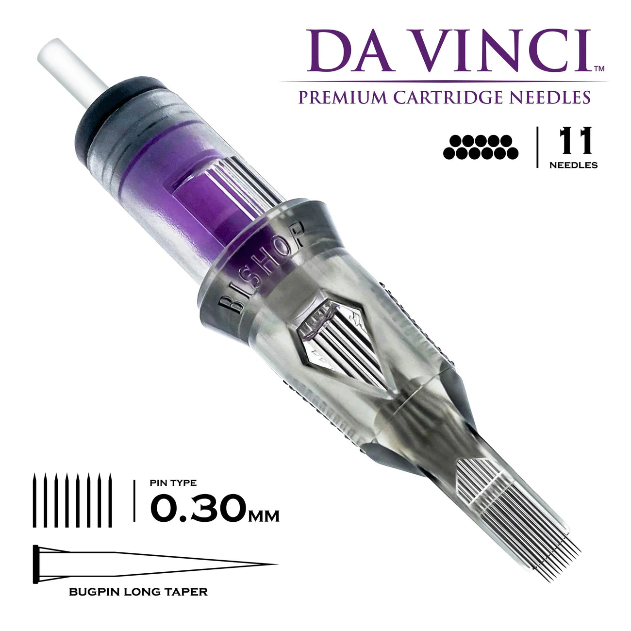 Bishop Da Vinci V2 Tattoo Cartridge Needles — Box of 20