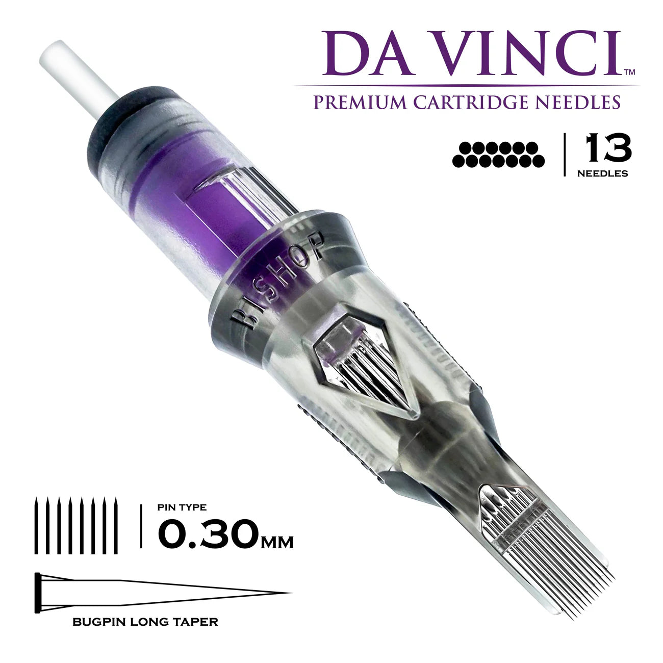 Bishop Da Vinci V2 Tattoo Cartridge Needles — Box of 20