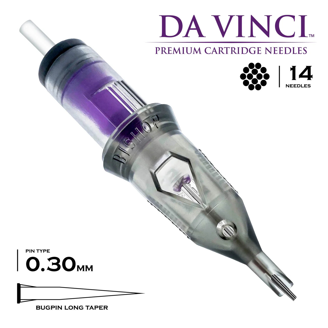 Bishop Da Vinci V2 Tattoo Cartridge Needles — Box of 20