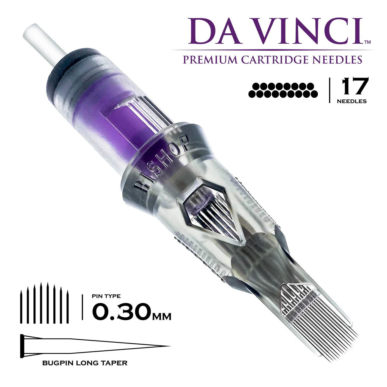 Bishop Da Vinci V2 Tattoo Cartridge Needles — Box of 20
