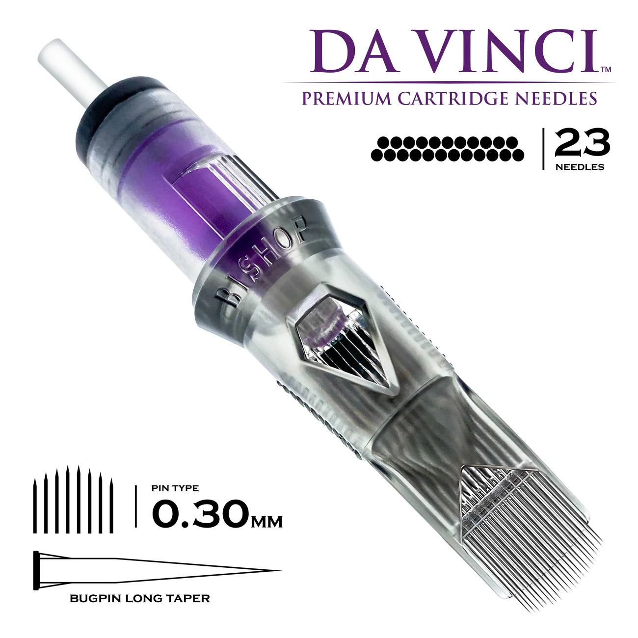 Bishop Da Vinci V2 Tattoo Cartridge Needles — Box of 20