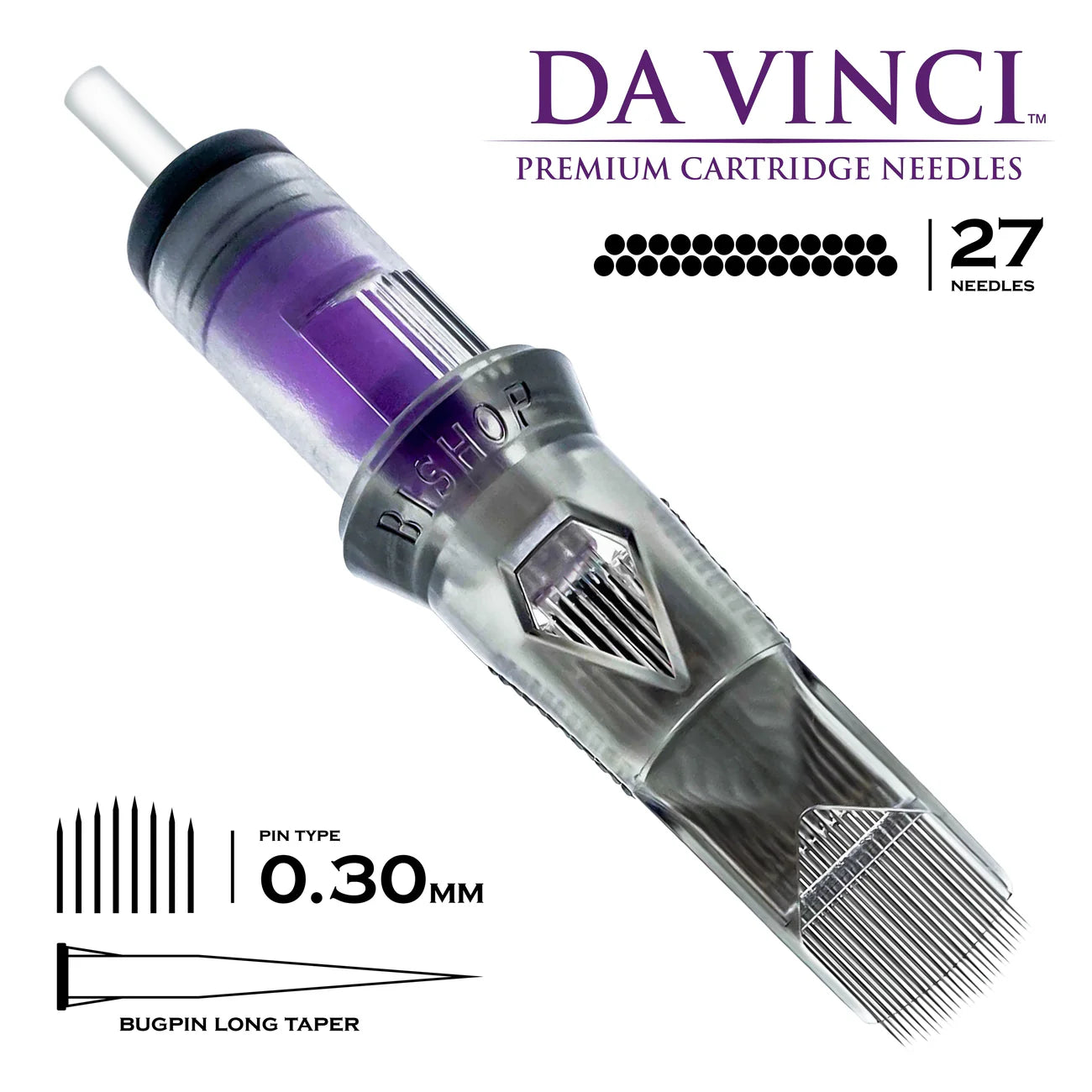 Bishop Da Vinci V2 Tattoo Cartridge Needles — Box of 20