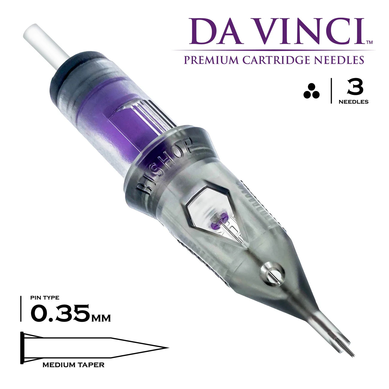 Bishop Da Vinci V2 Tattoo Cartridge Needles — Box of 20