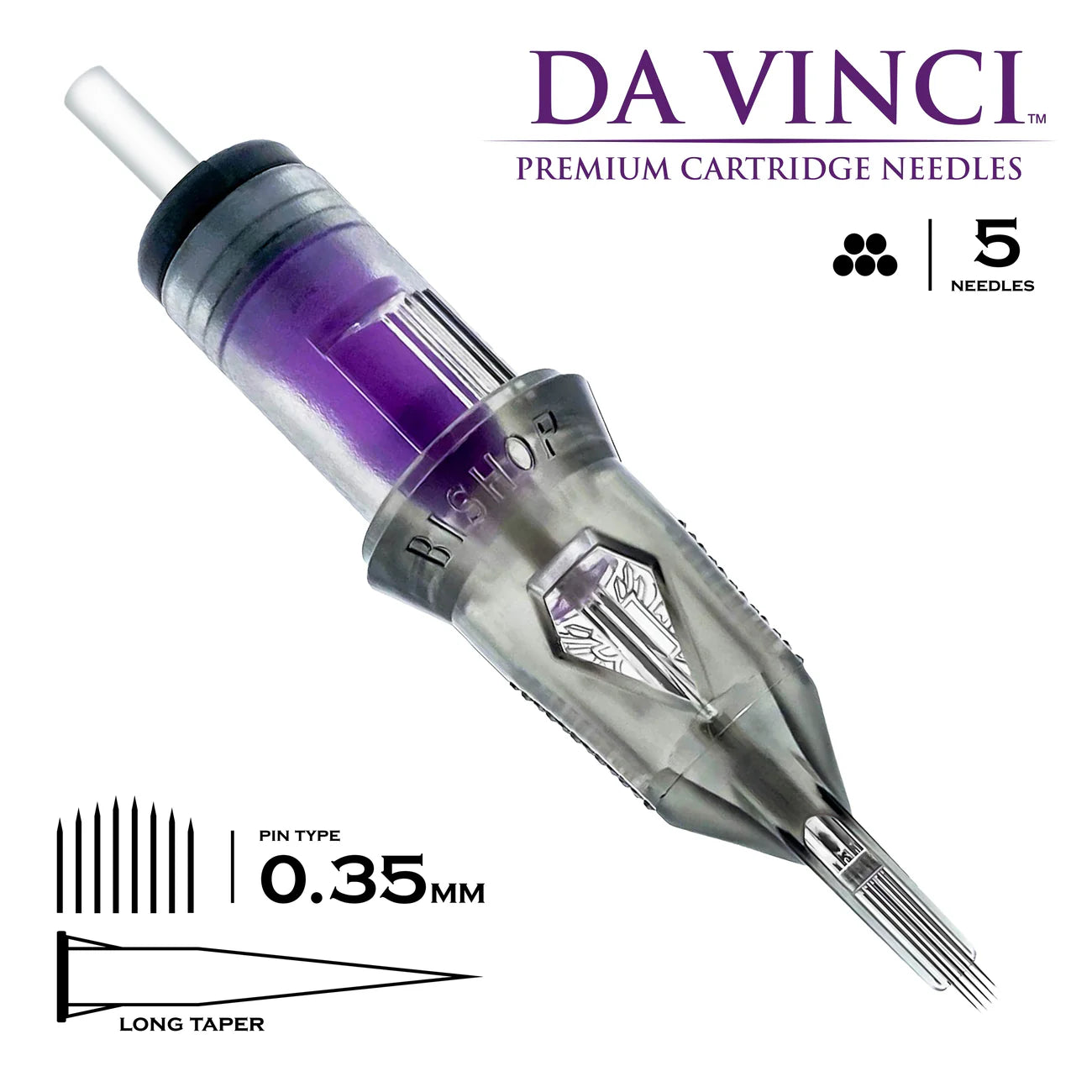 Bishop Da Vinci V2 Tattoo Cartridge Needles — Box of 20