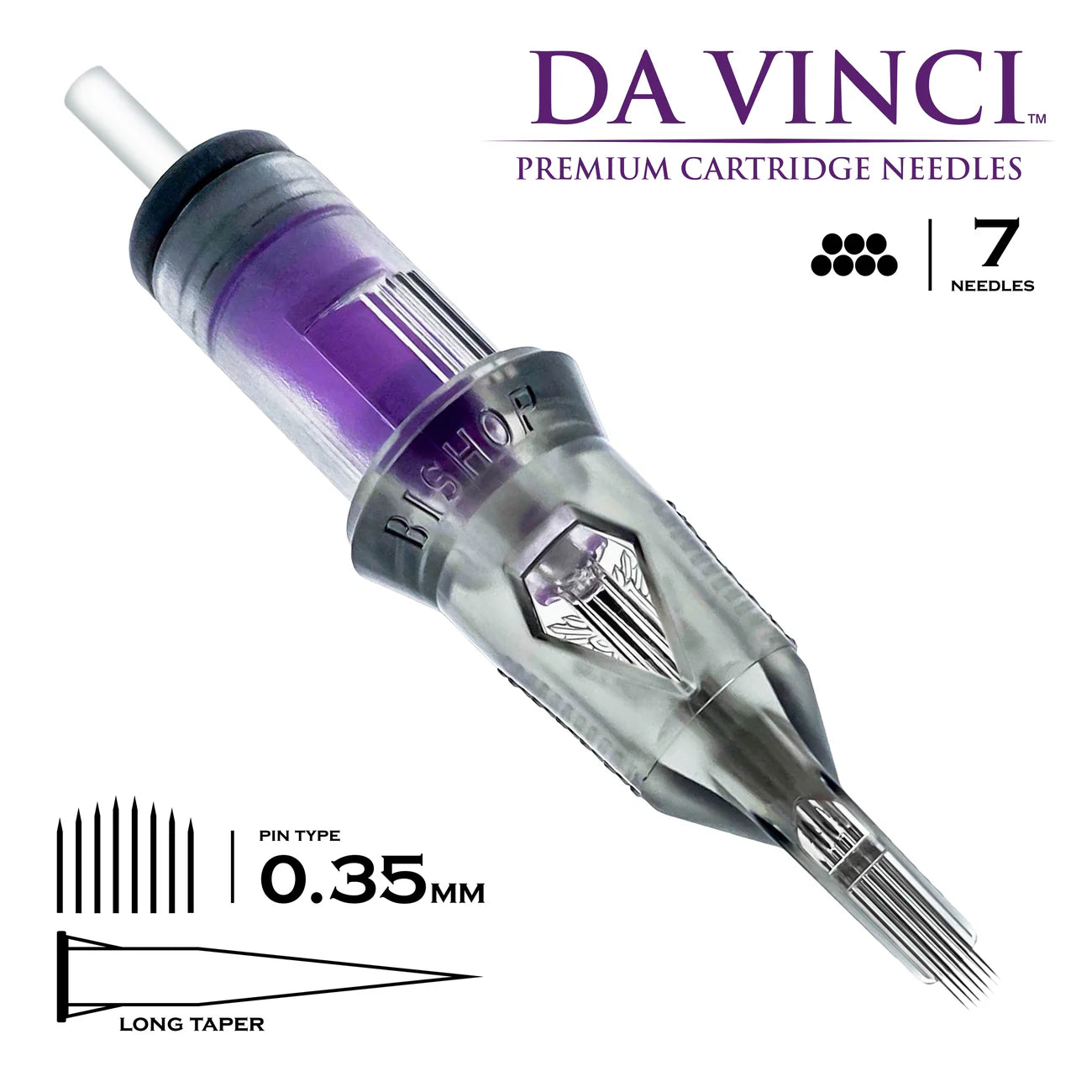 Bishop Da Vinci V2 Tattoo Cartridge Needles — Box of 20