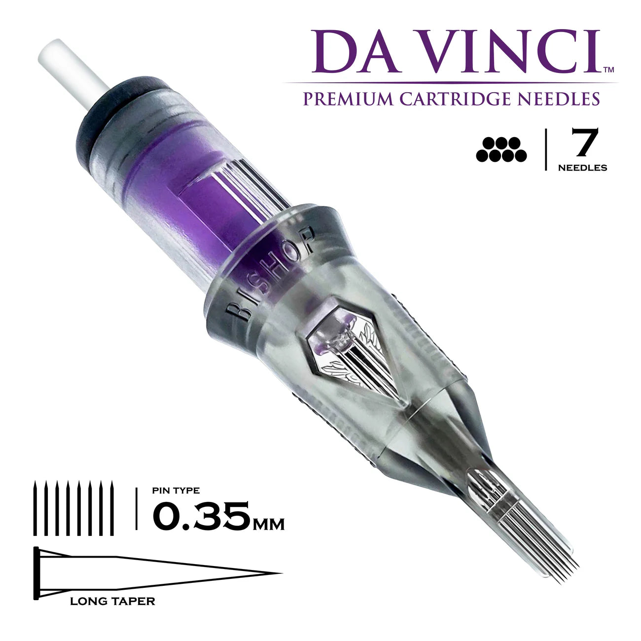 Bishop Da Vinci V2 Tattoo Cartridge Needles — Box of 20