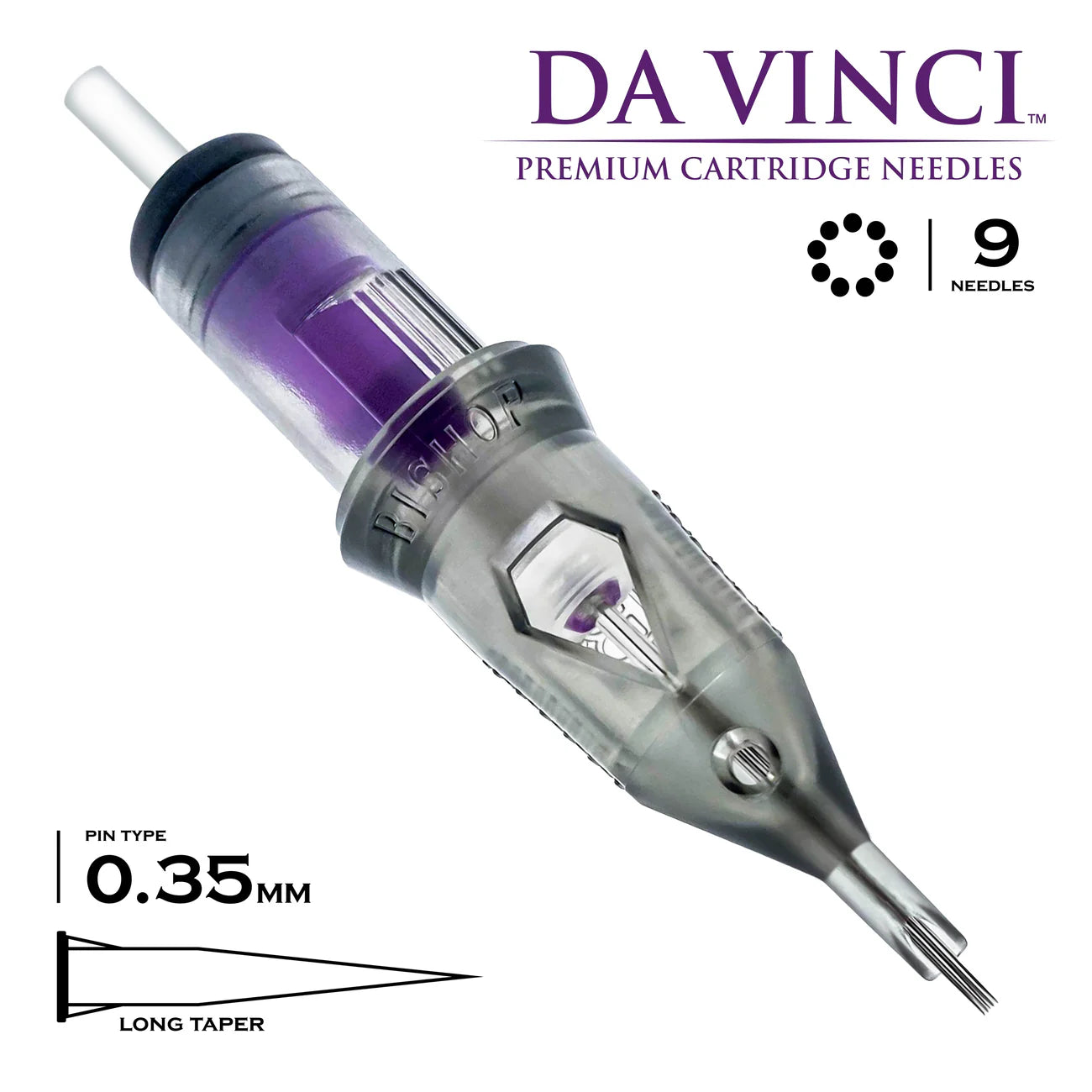 Bishop Da Vinci V2 Tattoo Cartridge Needles — Box of 20