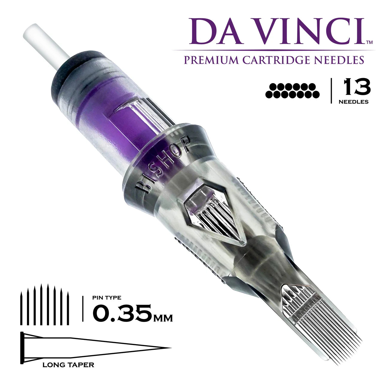 Bishop Da Vinci V2 Tattoo Cartridge Needles — Box of 20