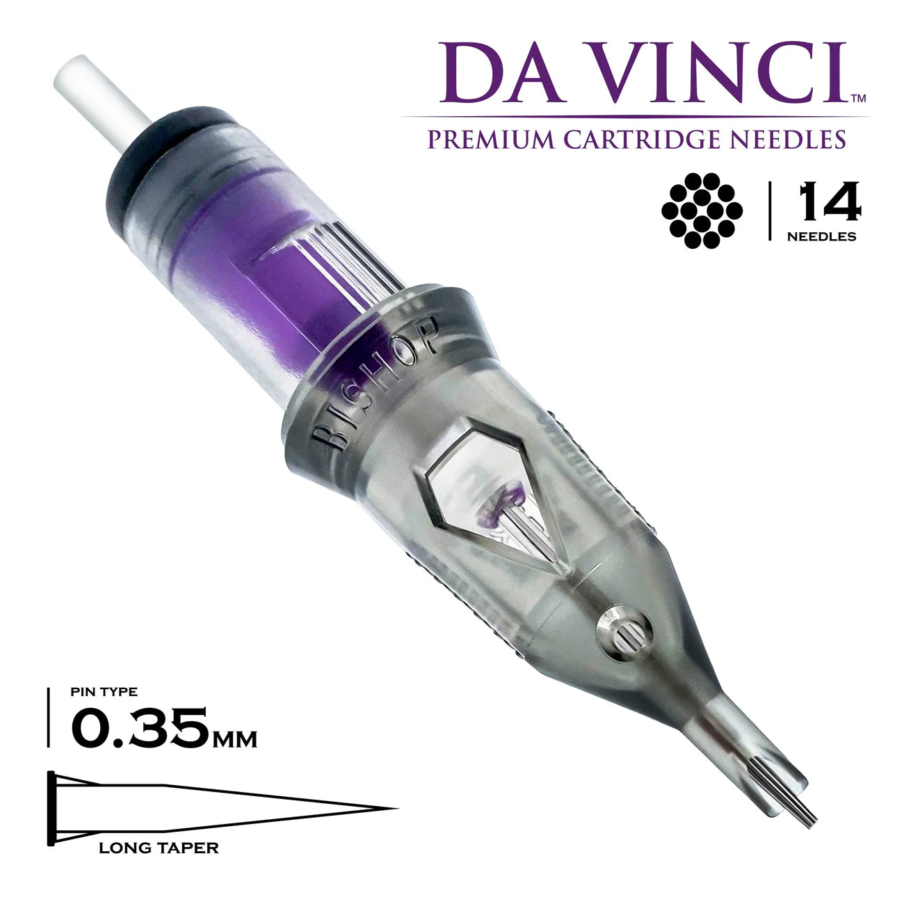 Bishop Da Vinci V2 Tattoo Cartridge Needles — Box of 20