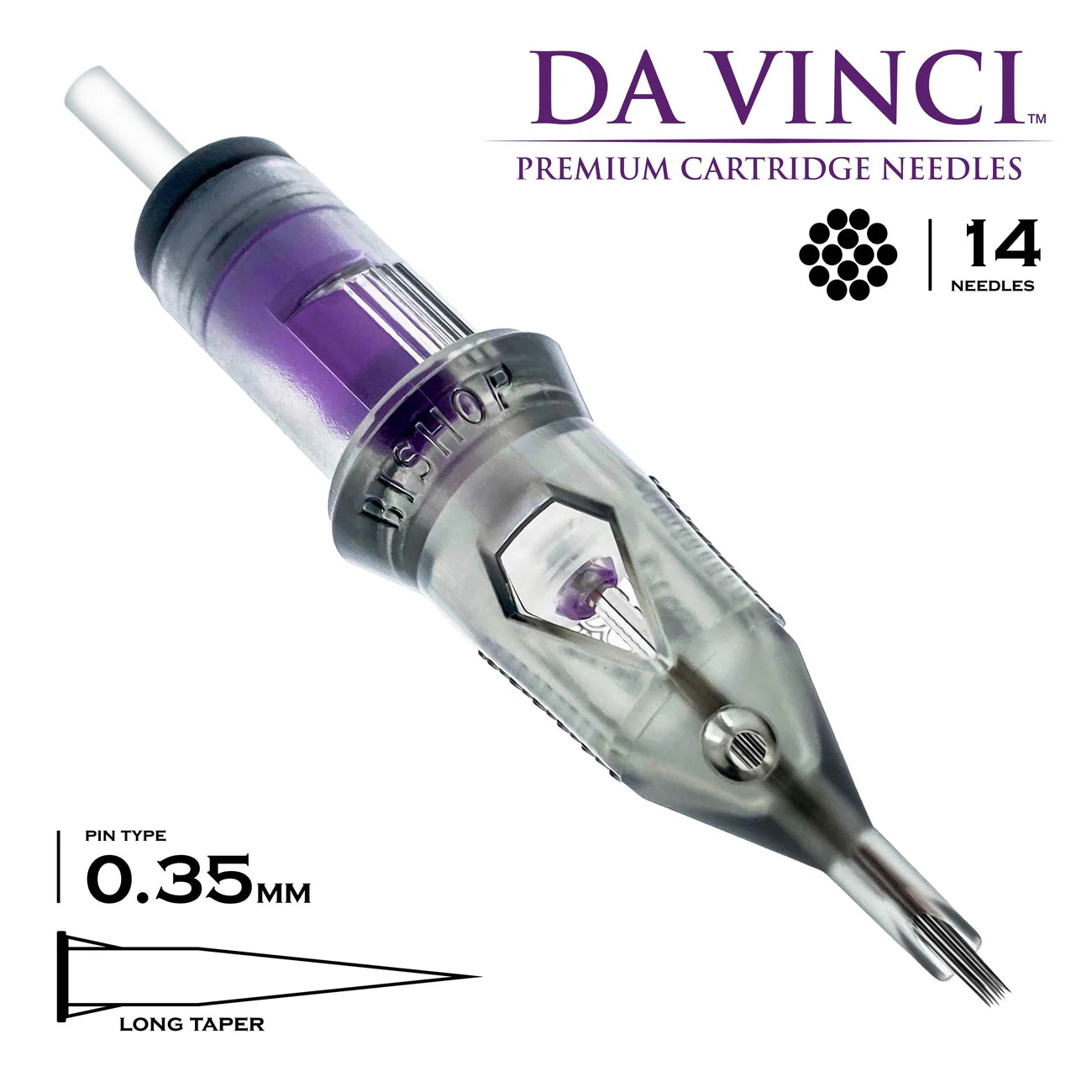 Bishop Da Vinci V2 Tattoo Cartridge Needles — Box of 20