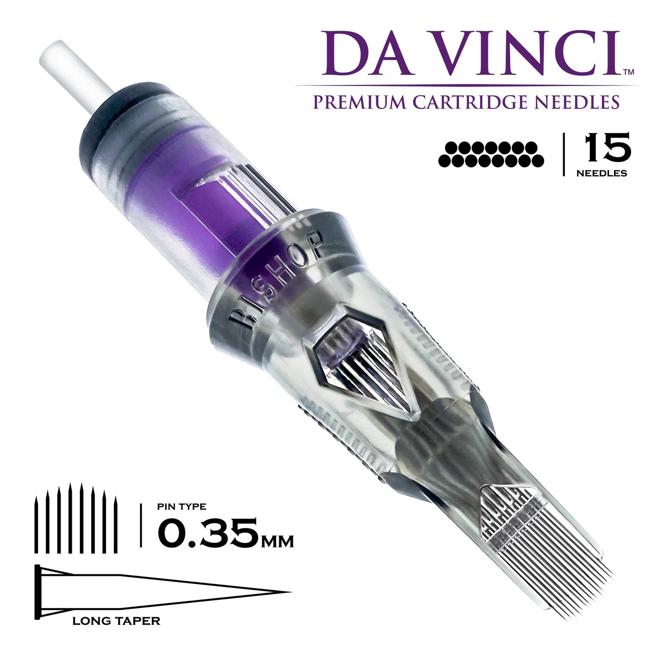 Bishop Da Vinci V2 Tattoo Cartridge Needles — Box of 20