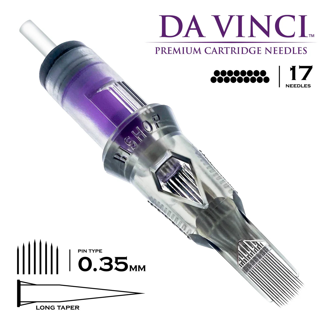 Bishop Da Vinci V2 Tattoo Cartridge Needles — Box of 20