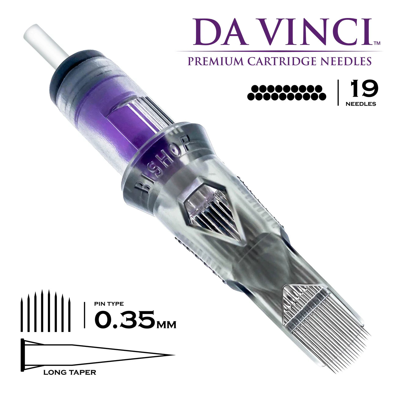Bishop Da Vinci V2 Tattoo Cartridge Needles — Box of 20