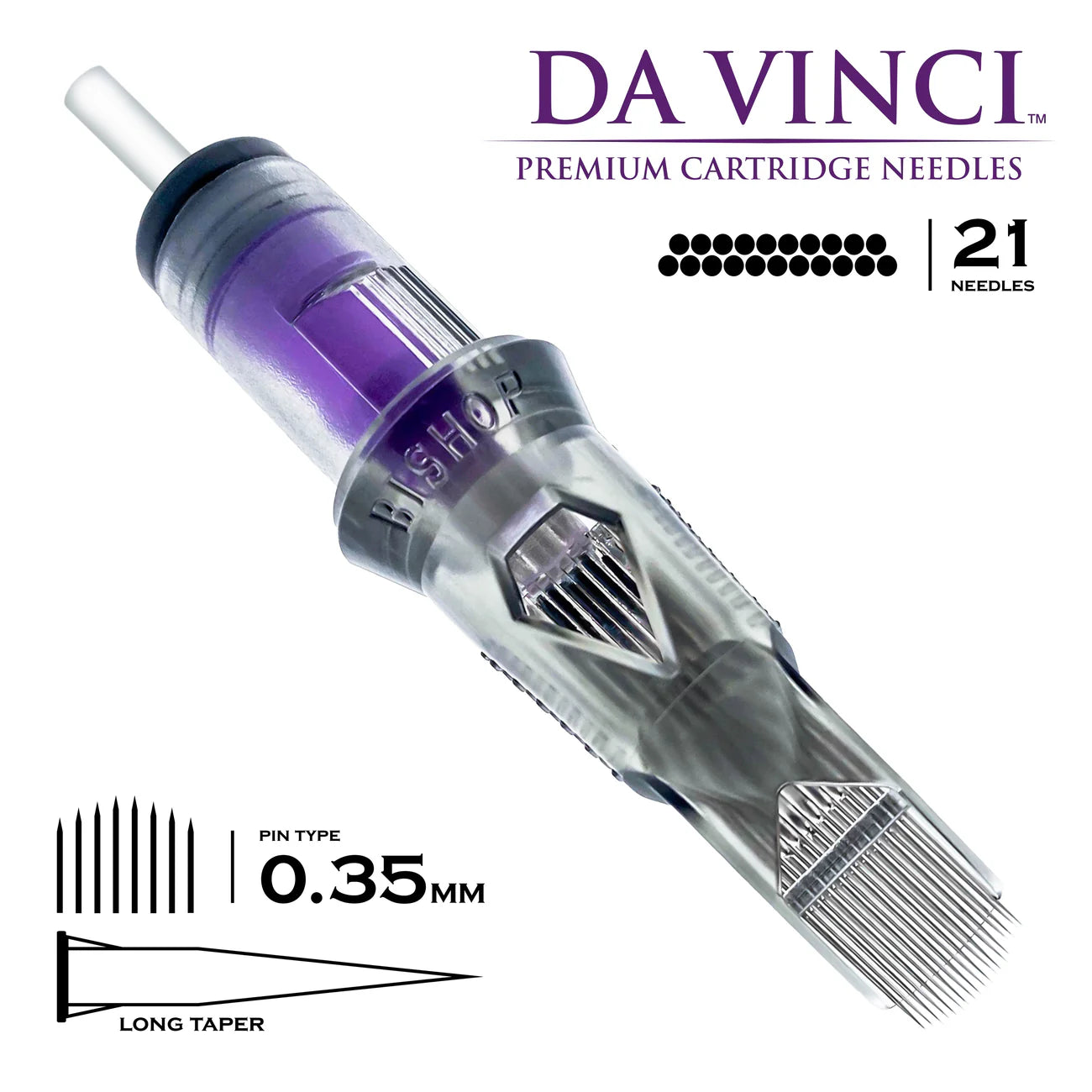 Bishop Da Vinci V2 Tattoo Cartridge Needles — Box of 20
