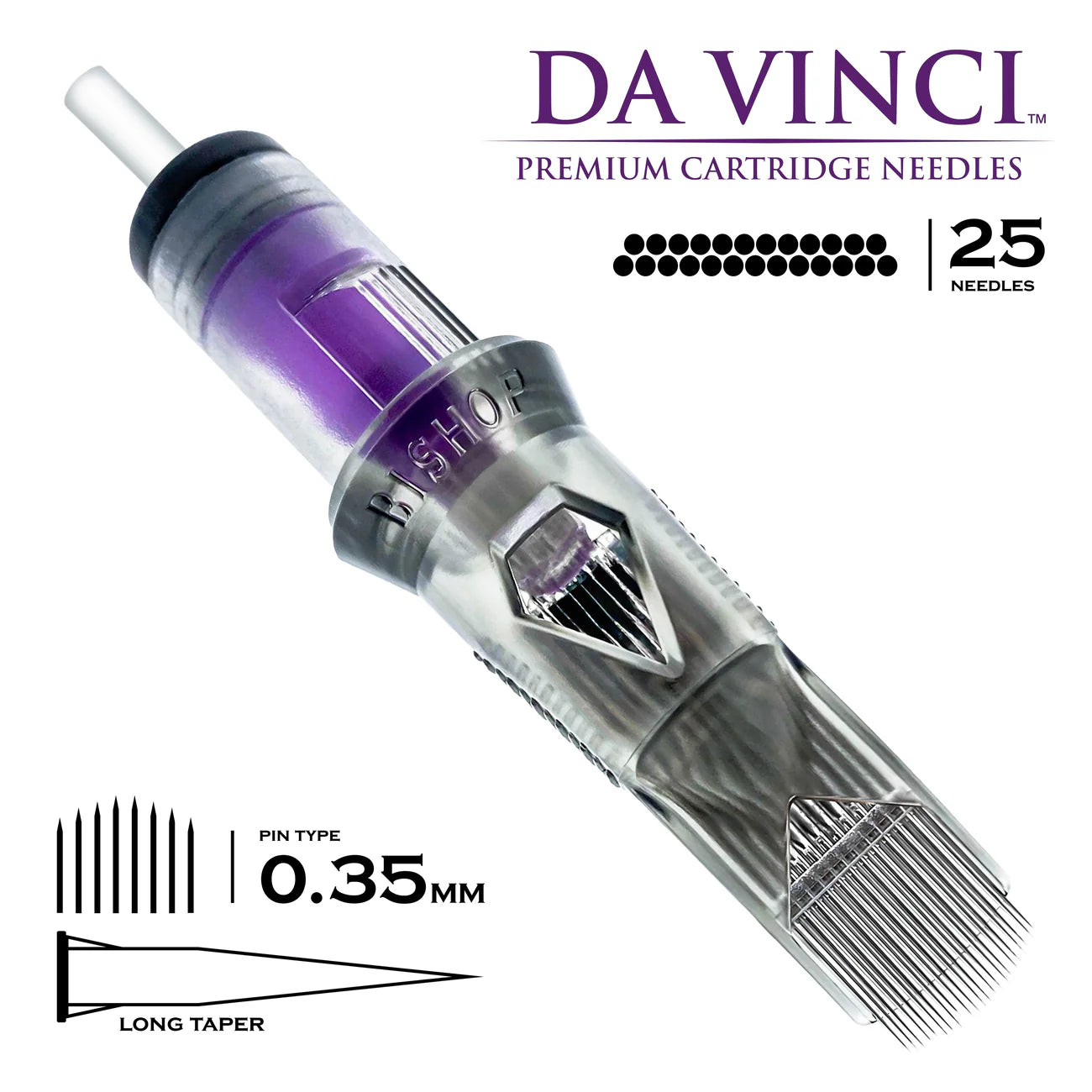 Bishop Da Vinci V2 Tattoo Cartridge Needles — Box of 20