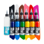 12 Color Spectrum Set — Solid Ink — 1oz Bottles - Painful Pleasures