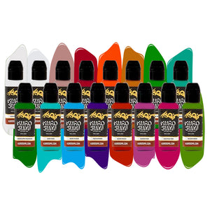 16 Color Primary Set #4 — Kuro Sumi Tattoo Ink — Pick Size - Painful Pleasures