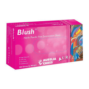 Aurelia Blush Disposable Nitrile Gloves — Box of 200 - Painful Pleasures