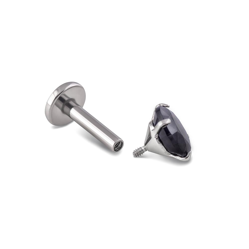 Tilum 14g Internal Flat Back Disc Titanium Labret Post - Price Per 1