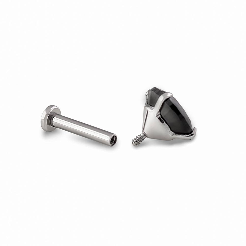 Tilum 16g Internal Flat Back Disc Titanium Labret Post - Version 2 - Price Per 1