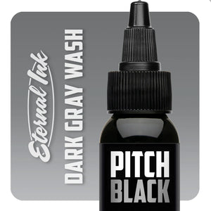 Pitch Black Dark Gray Wash — Eternal Ink — Pick Size - Painful Pleasures