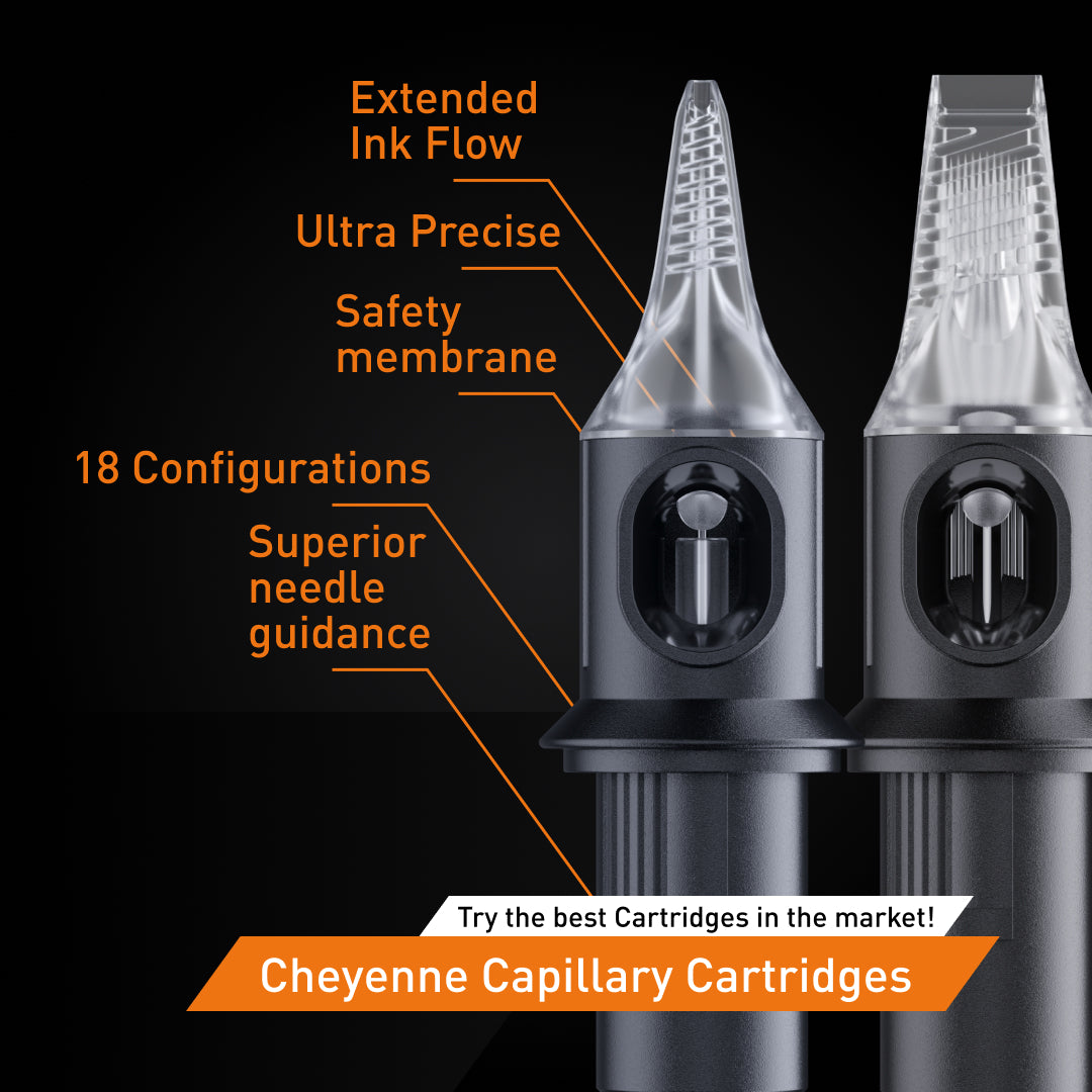 Cheyenne Capillary Cartridge Needles — Box of 20