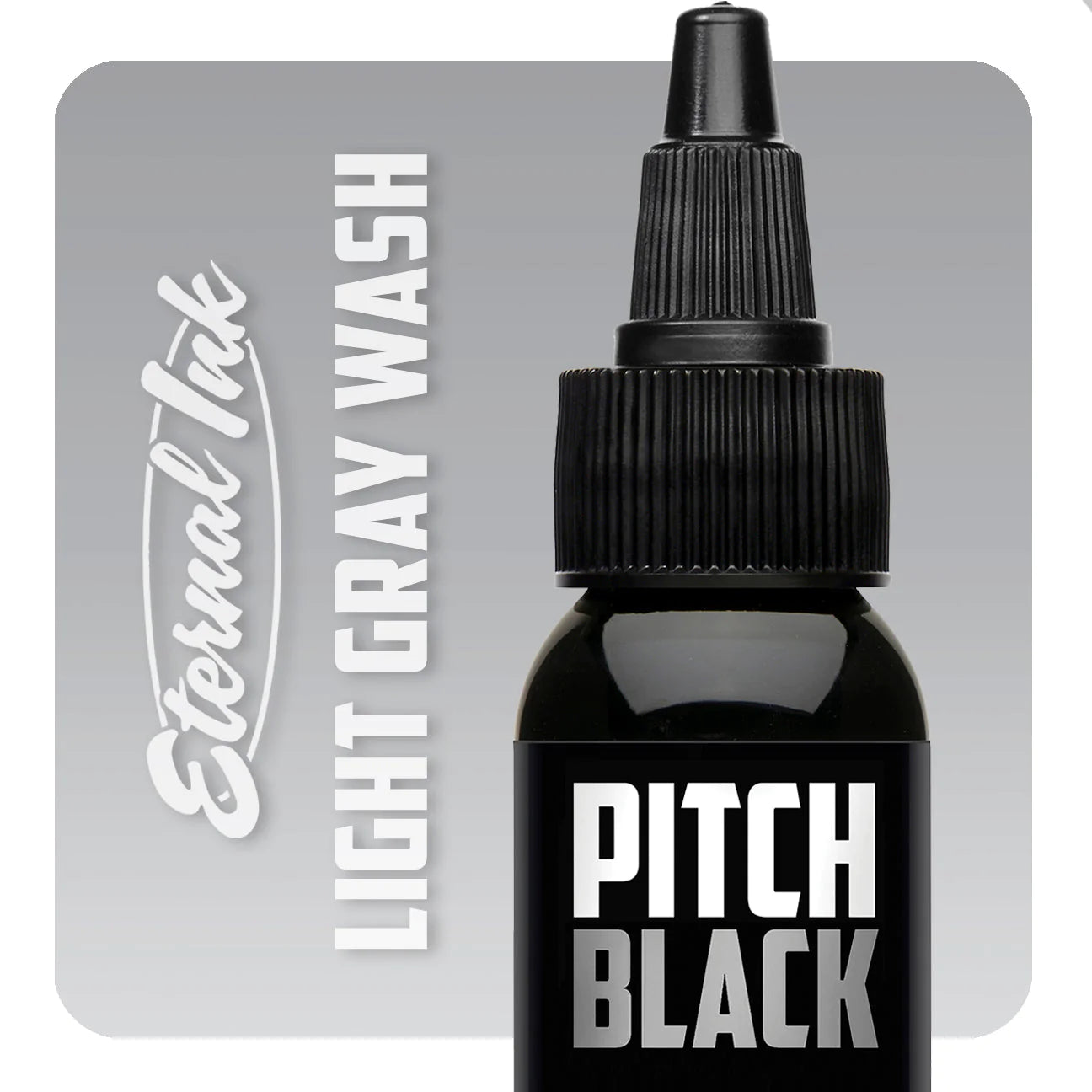Pitch Black Light Gray Wash — Eternal Ink — Pick Size
