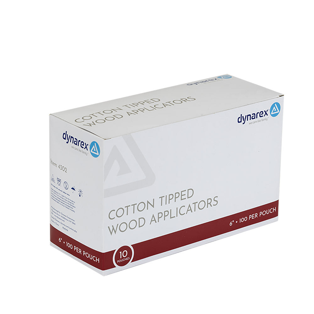 Box of 1000 Non-Sterile Cotton Tip Applicators — 6"