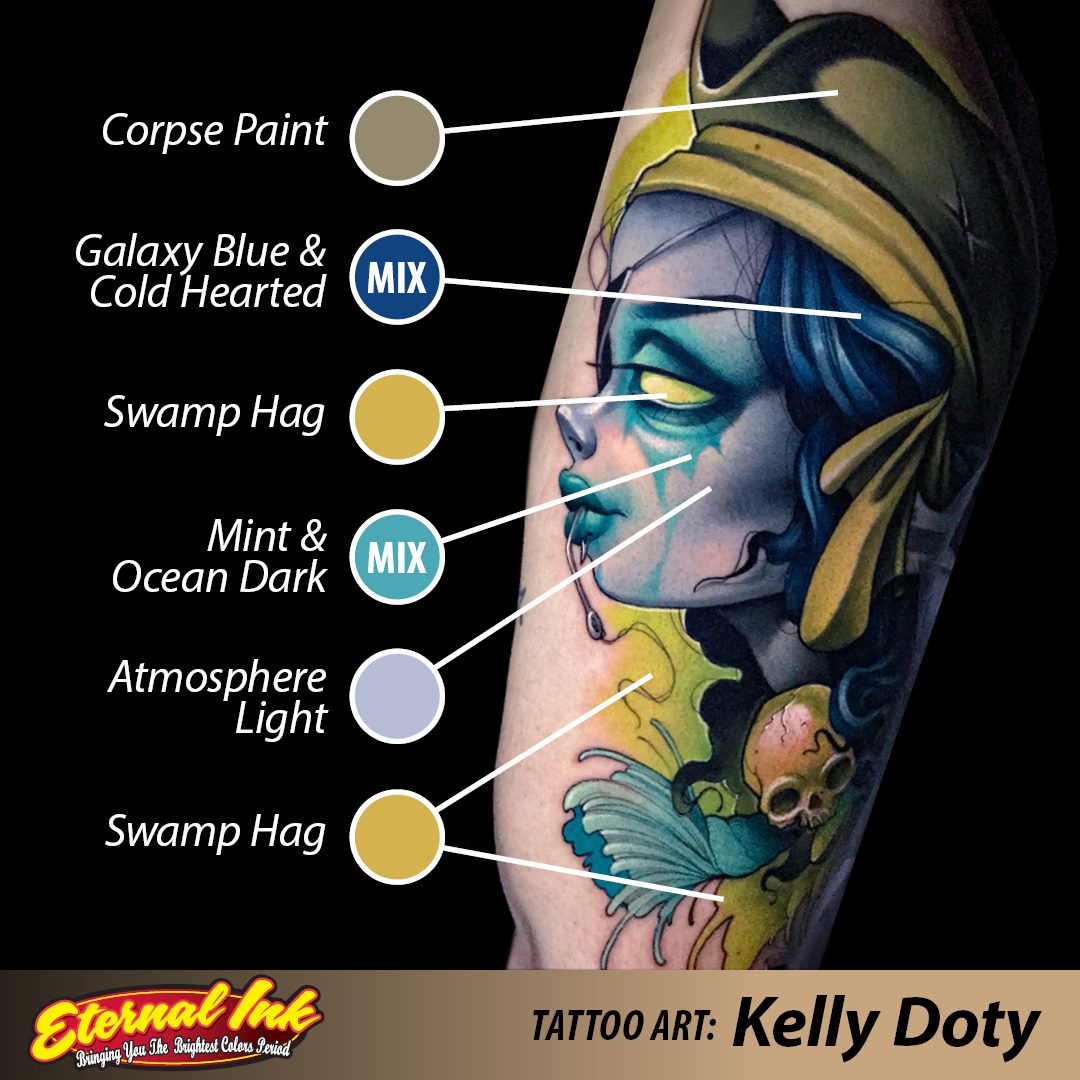 Kelly Doty Resurrection Ink Set of 4 — 1oz Bottles — Eternal Tattoo Ink