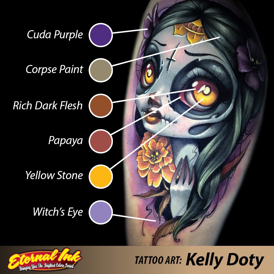 Kelly Doty Resurrection Ink Set of 4 — 1oz Bottles — Eternal Tattoo Ink