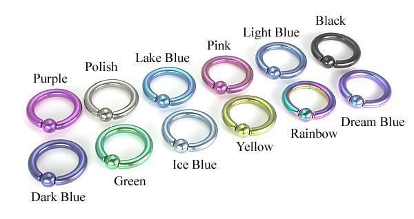 Tilum 8g Titanium Snap Fit Captive Bead Ring - Price Per 1 - Painful Pleasures