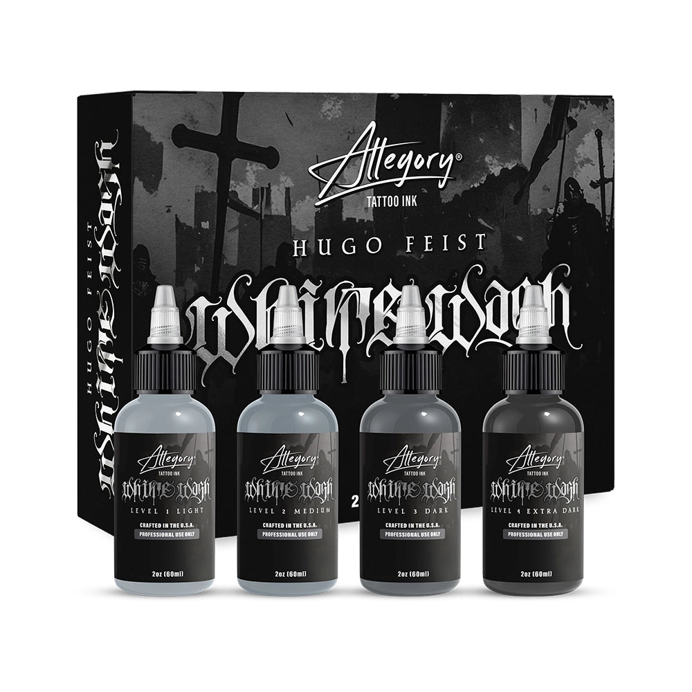 Hugo Feist Signature Whitewash Set — Allegory Premium Tattoo Ink — Pick Size