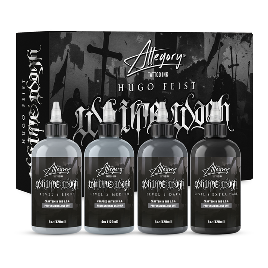 Hugo Feist Signature Whitewash Set — Allegory Premium Tattoo Ink — Pick Size